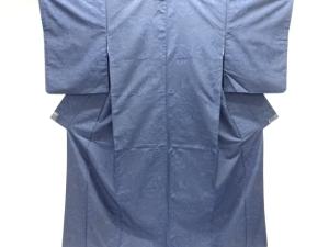 アンティーク 花唐草模様織り出し手織り紬着物アンサンブル